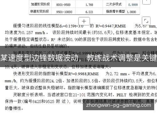 某速度型边锋数据波动，教练战术调整是关键